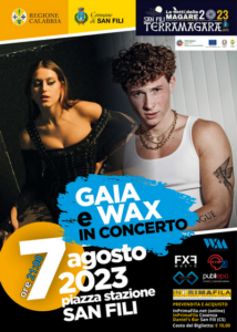 25/07/2023 – Terra Magarae Live Concert: Gaia e Wax a San Fili!